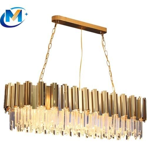 Hot Design Modern Hotel Indoor Art Deco Large Big Pendant Lamp Gold Luxury Crystal Chandelier Light for Home Dining Room