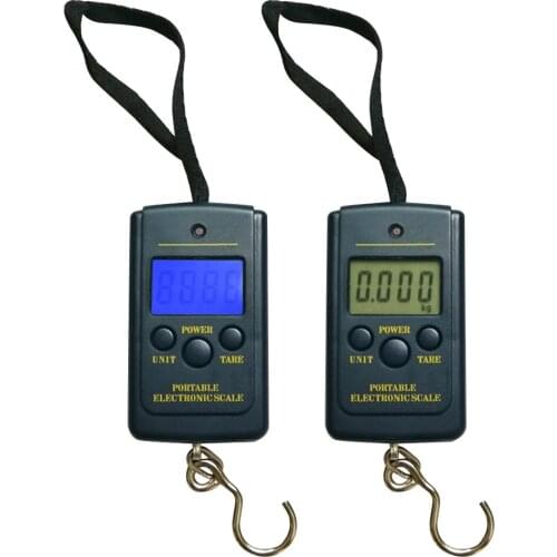 40kg x 10g Portable Mini Digital Display Fishing Scales with Hanging Hook Multifunctional Electronic Luggage Weighting Scale