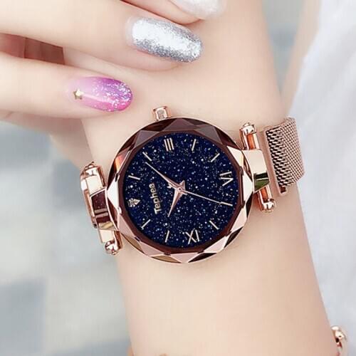 Luxury Women Watches Magnetic Starry Sky Female Clock Quartz Wristwatch Fashion Ladies Waterproof and shockproof Wrist Watch