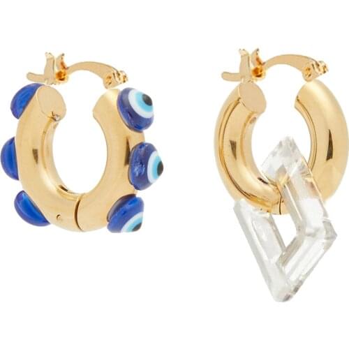 Evil eye bead New Luxury Crystals earring High-quality Stone geometric Drop Earrings Fashion Trend Jewelry Accessories For Women