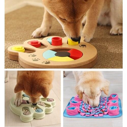 Dog Puzzle Pet Bowl IQ Interactive Slow Eating Feeding Food Bowls Portable Puppy Feeder Choke Container Intelligence Toy