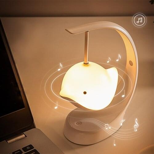 LED Night Light 7 Colors Table Light USB Rechargeable Bluetooth Bird Night Lamp Decor Bedroom Baby Girlfriend Gift Present