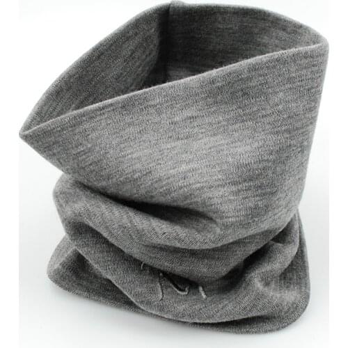 100% Merino wool neck gaiter kids tube scarf Headbands boys girls outdoor double layer ring neckerchief collar muffler