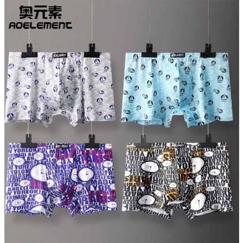4 pcs/lot Mens Underwear Boxers Modal U Pouch Breathable Men Underpant Boxer Pack Luxury Brand Sexy Mens Panties Sets Soft