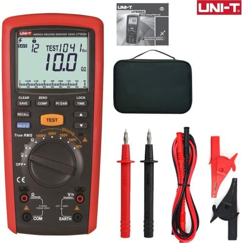 UNI-T UT505A Insulation Resistance Tester Handheld Digital Multimeter AC and DC Voltage Test Frequency, Capacitance Test