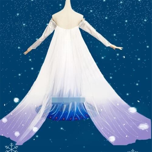 In stock! Anime Clothing 2020 Elsa Cosplay Costume elsa dress transform white formal dresses A