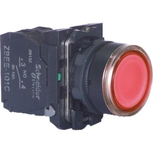 XB5AW Plastic flat head with light button XB5AW34B2C = ZB5AW343C + ZB5AW0B42C