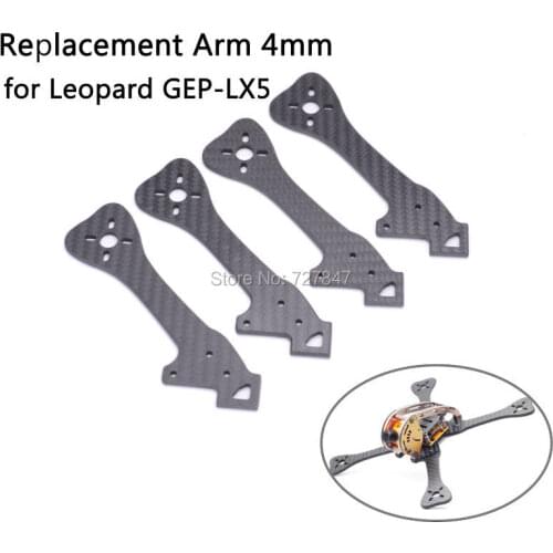 FPV Replacement Frame Carbon Fiber Arm 4mm for Leopard GEP-LX5 GEP LX5 220mm / GEP-LX6 LX6 255mm
