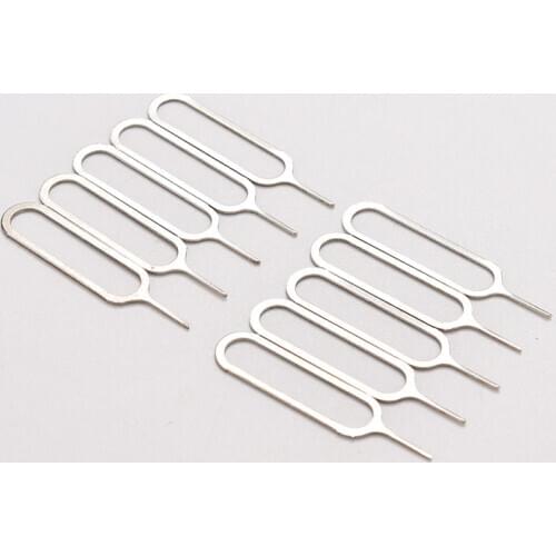 10pcs/set Sim Card Tray Removal Eject Pin Key Tool Stainless Steel Needle For Huawei For IPhone IPad Samsung