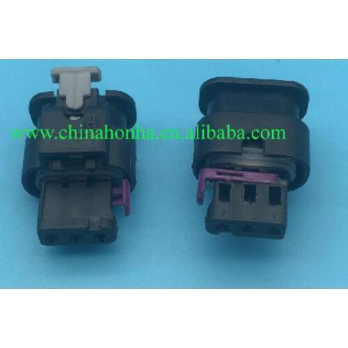 10pcs/lot 3 Pin/Way Reversing Radar Plug Camshaft Sensor Plug Auto Housing Connector ForA3 Q7 3C0 973 203