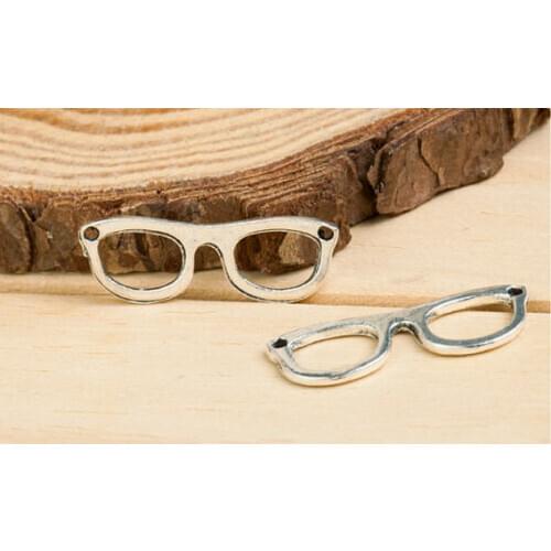 100pcs Antique Silver tone/Antique Bronze Eyeglass Connector Pendant Charm/Finding,for Bracelet,DIY Jewelry Accessory