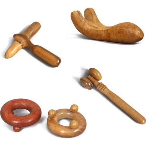 2021 Wooden Guasha Muscle Fascia Scraper Massage Loosening Meridian Brain Tendon Leg Back Scraping Massage Body Health Care Tool