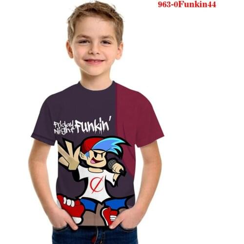 3D Baby Kids Friday Night Funkin T-shirt My Little Baby Boys for Girl Clothes Children Boy T Shirt Summer Short Sleeve Costumes