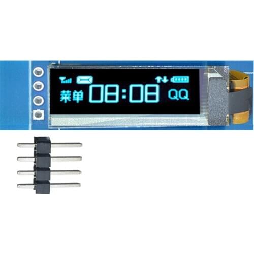 4Pin 0.91 inch IIC I2C OLED Module 0.91" White OLED 128X32 OLED LCD LED Display Module 0.91" IIC Communicate for ardunio