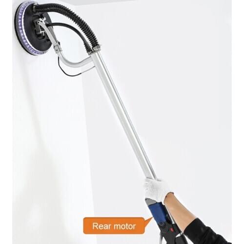 710W 1.6m Telescopic Long Pole Wall Grinding Machine Disc Sanding Machine Electric Wall Sander Polisher With LED Light 220V