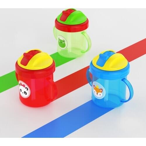 500ML Safe BPA Free Kids Cartoon Drinking Water Cup Straw Bottle Baby Kettle Feeding Accessory