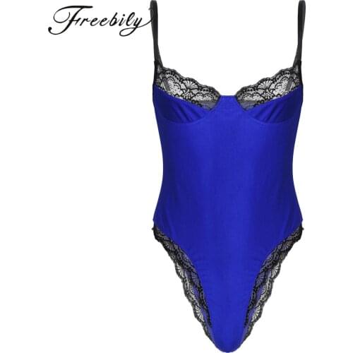 Men Sissy Lingerie Sleeveless Lace Tights One-piece Underwear Pajamas Nightwear