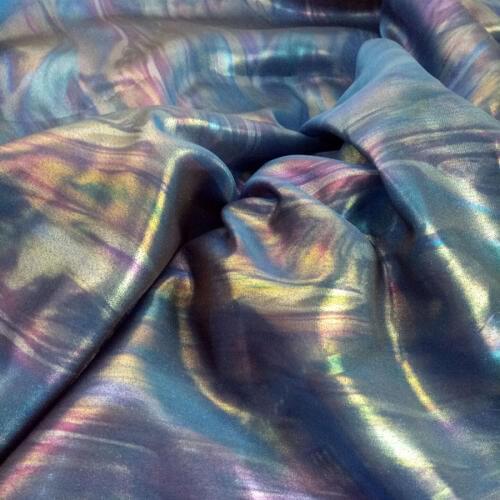 Stage Cosplay Dress Fabric Bronzed Chiffon Shiny 30D Silk Chiffon Fabric Bronzing Wedding Dress Costume Material DIY 1 Meter