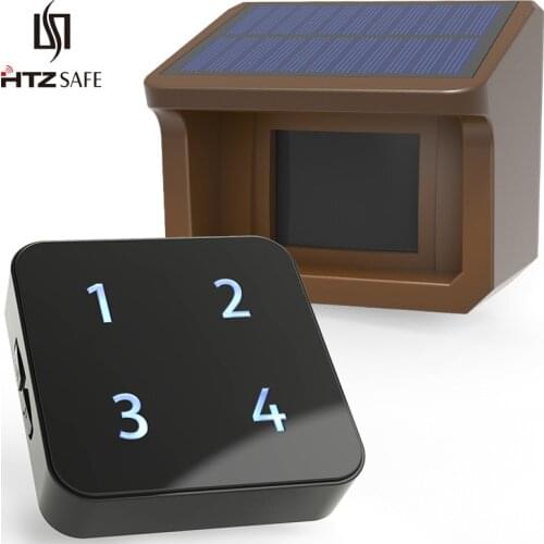 HTZSAFE 800 Meters Solar Wireless Driveway Alarm Outdoor Weather-Resistant Motion Sensor&Detector DIY Security Alert System