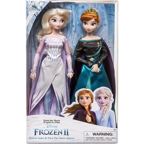 Disney Toys Frozen 2 Elsa and Anna Princess Doll Toys with Accessories Olfa Sets Girls Collection Dolls Kids Gifts with Box