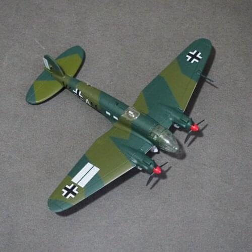 11CM Diecast WWII Germany HEINKEL HE111 Fighter Aircraft Airplane Plane Model Toy for Display Collections Gift Collectible