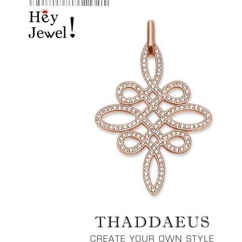 Pendant Love Knot,2019 New Fashion Glam 925 Sterling Silver Jewelry Europe Rose Gold Color Accessorie Gift For Woman Girls