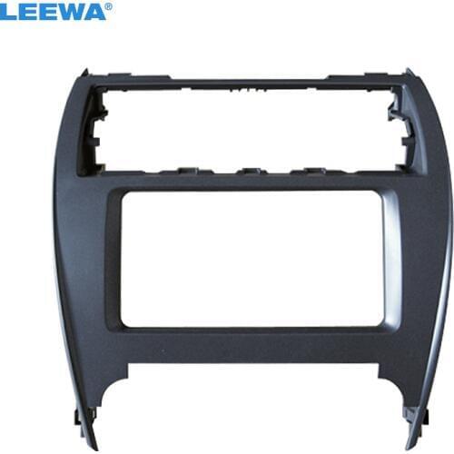 LEEWA Car 2DIN Audio Stereo Fascia Frame For Toyota Camry 2011~2015(American/Mid East)Radio Dash Panel Installation Kit #CA4902