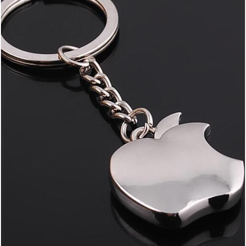 Metal Revolver Apple Key Chain Custom Keychain Chaveiros Personalizado Men Silver Metal Porte Clef ST013