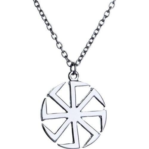 Fashion Amulet Pagan Sun Talisman Pendant Necklace Windmill Shape Pendant Faith Choker Women Men Jewelry Girl Gift Necklace