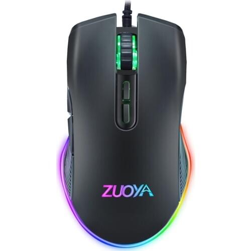 7200 DPI FPS Gaming Mouse RGB Backlit Optics Wired 7 Buttons USB for Computer with Fire Key AT962