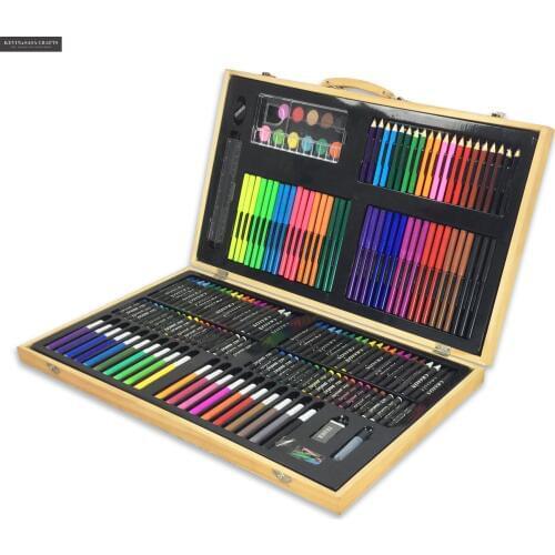 180in1 Color Crayons Set For Kids Art Set For Kids Quality Children School Supplies Artist Pencil Box Pen Kids Stationary