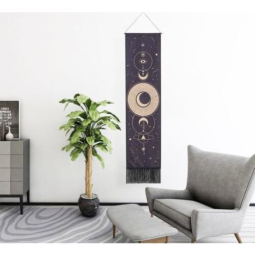 Wall Art Moon Tapestry Bohemian Moon Star Tapestries HD Printing Bright Colors And Realistic Pattern Indoor Decoration For Home