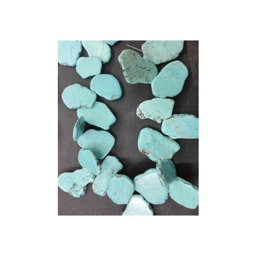 New Arriver Blue Slice Stone Loose Beads DIY Gift 20X35MM Exaggerated Irregularity Stone