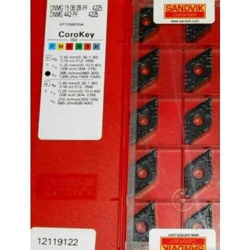 ORIGINAL 10PCS CARBIDE INSERT DNMG150608-PF 4225