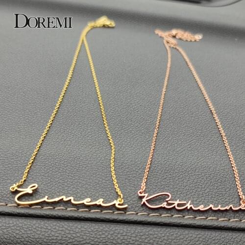 DOREMI Boy girl necklace Pendant LOVE MOM Necklace Name Necklace Pendant Custom Birthdate Personalized Good friends Necklaces
