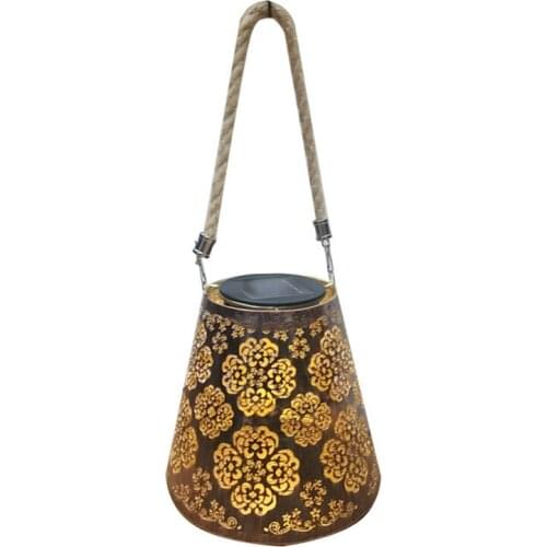 Hanging Solar Lanterns,Hollowed-Out Design Outdoor Solar Garden Lights for Yard Tree Fence Patio Courtyard Lawn Decor