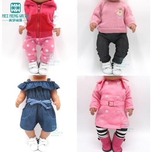 Clothes for doll fit 43cm new born doll American doll accessories Jacket suits, casual wear