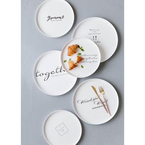 PP eco-friendly dinner plates ins popular fruit tray creative letters printed bread dessert plastic plate trending products 2018