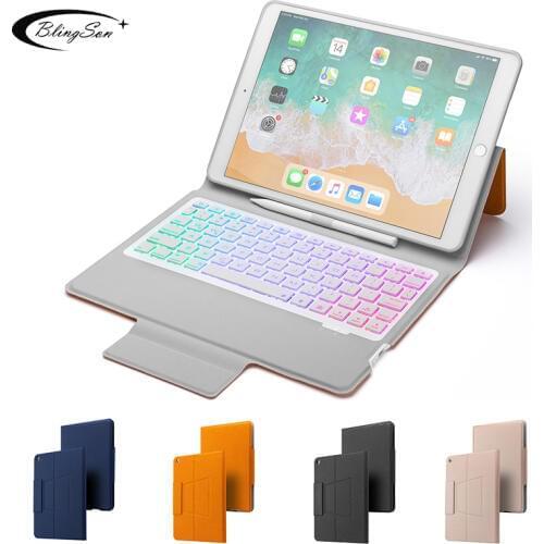 Luxury Keyboard Case for iPad 10.2 2019 Smart Cover for iPad 7th Generation A2200 A2198 Wireless Backlit Keyboard for iPad 7