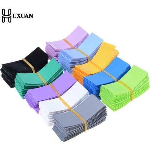 100 PCS Li-ion PVC Heat Shrink Tubing 18650 Battery Wrap Precut Size 72*18.5mm Battery Film Tape Battery Cover 8 Colors