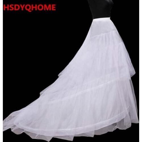 In Stock Free shipping White 3 Hoop Petticoats Under skirt Bridal Wedding Dres Wedding Accessories Slip Bridal Petticoats