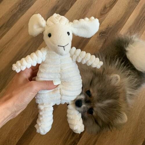 Corduroy Dog Toys Animal Shape Plush Pet Puppy Squeaky Chew Bite Resistant