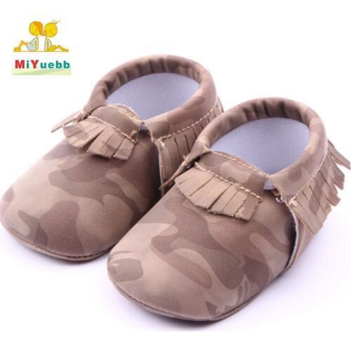 Spring & Autumn Baby Shoes Toddlers First walking soft bottom Camouflage fringe Shoes 4xz11