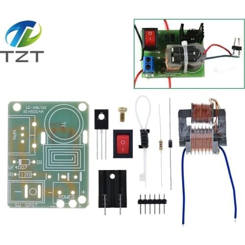 15KV High Frequency DC High Voltage Arc Ignition Generator Inverter Boost Step Up 18650 DIY Kit U Core Transformer Suite 3.7V