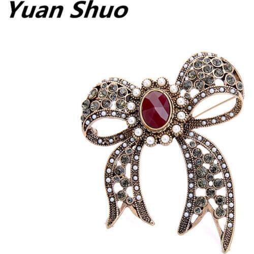 YuanShuo Brooches Bow On Clothes