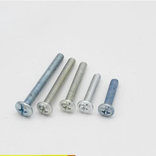 10PCS Handle Screws with Various Lengths Cross Round Head Straps and Machine Teeth Fastener Screws