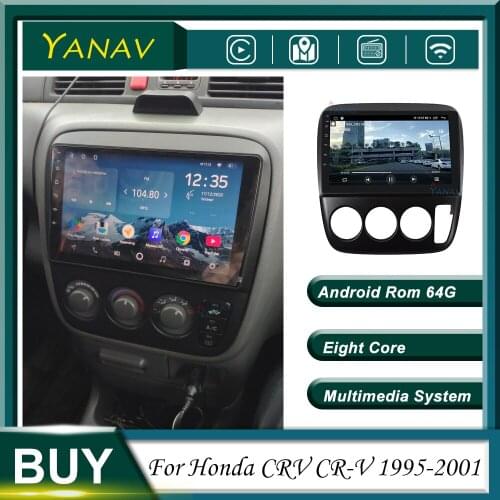 128G Car Radio Android 2Din Stereo Receiver GPS Navigation For Honda CRV CR-V 1995-2001 Video Multimedia MP3 Player with Carplay