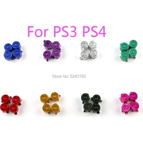 2Sets Replacement for Sony Playstation Dualshock PS3 PS4 PS4 Gamepad Controller Metal Bullet ABXY Button Joystick Thumbstick Cap