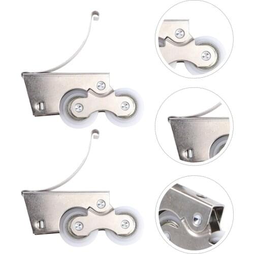 2PCS Double Wheel Door Runners Rollers Replacement Window Door Wheels Sliding Enclosure Wheels Pulleys for Home Wardrobe