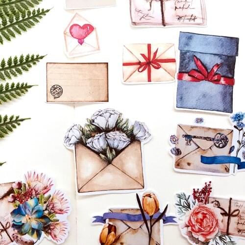 21pcs Nostalgic envelope labels vintage personalized scrapbook Stickers scrapbooking material personalized sticker happy planner